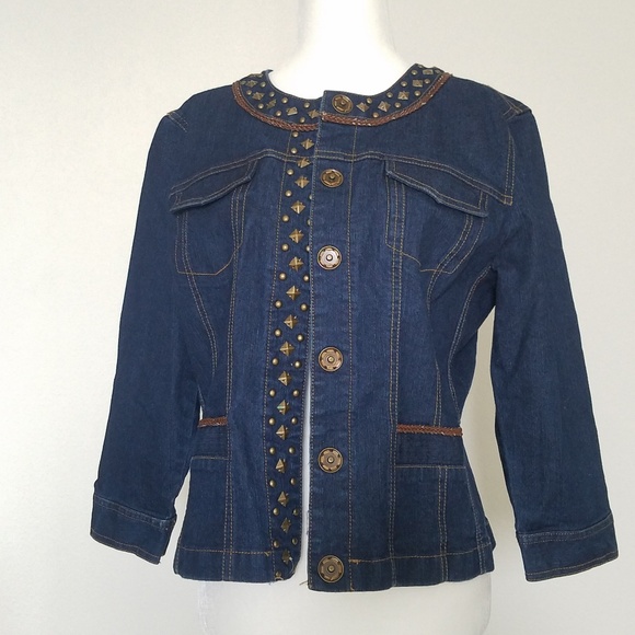Ruby Rd | Studded Denim Jacket - Picture 2 of 7